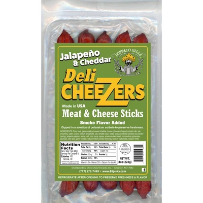 Buffalo Bills 8oz Jalapeno & Cheese Deli CheeZers (Meat & Cheese Sticks) - Four 8oz Packs 1 Buffalo Bills 8oz Jalapeno & Cheese Deli CheeZers (Meat & Cheese Sticks) - Four 8oz Packs