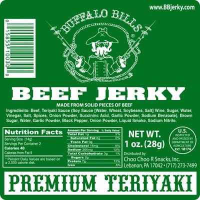 Buffalo Bills 1oz Premium Teriyaki Beef Jerky Packs 12-Count (beef Jerky Made From Top Round) 2 Buffalo Bills 1oz Premium Teriyaki Beef Jerky Packs 12-Count (beef Jerky Made From Top Round) - Image 2