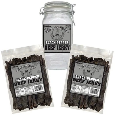 Buffalo Bills Black Pepper Beef Jerky 2 Bag Starter Kit (2 Bags And 1 Jar) 6 Buffalo Bills Black Pepper Beef Jerky 2 Bag Starter Kit (2 Bags And 1 Jar) - Image 6