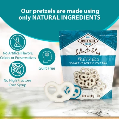 Hayden Valley Foods Vanilla Yogurt Covered Pretzels | 5 Oz Bags (Pack Of 3) | No Artificial Flavors, Preservatives Or Colors 3 Hayden Valley Foods Vanilla Yogurt Covered Pretzels | 5 Oz Bags (Pack Of 3) | No Artificial Flavors, Preservatives Or Colors - Image 3