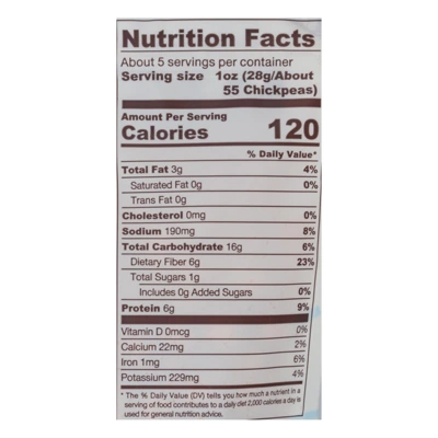 Biena Chickpea Snacks - Sea Salt - Case Of 8 - 5 Oz 1 Biena Chickpea Snacks - Sea Salt - Case Of 8 - 5 Oz