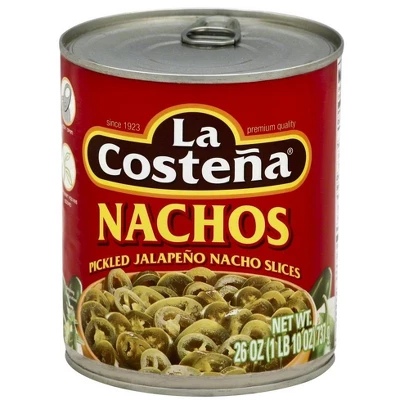 La Costena Nachos Pickled Jalapeno Nacho Slices - 12 Pack, 26 Oz 1 La Costena Nachos Pickled Jalapeno Nacho Slices - 12 Pack, 26 Oz
