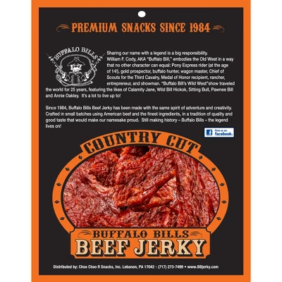 Buffalo Bills 2.6oz Honey Pepper Country Cut Beef Jerky - Six 2.6oz Packs 2 Buffalo Bills 2.6oz Honey Pepper Country Cut Beef Jerky - Six 2.6oz Packs - Image 2