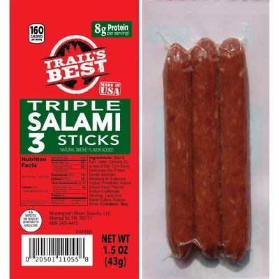 Trail's Best Triple Salami Sticks 12-ct Boxes - 3 Boxes 2 Trail's Best Triple Salami Sticks 12-ct Boxes - 3 Boxes - Image 2