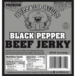Buffalo Bills 16oz Premium Black Pepper Beef Jerky Pieces (black Pepper Jerky In Random Size Pieces)