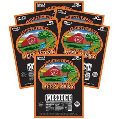 Buffalo Bills 2.6oz Mesquite Country Cut Beef Jerky - Six 2.6oz Packs 5 Buffalo Bills 2.6oz Mesquite Country Cut Beef Jerky - Six 2.6oz Packs - Image 5
