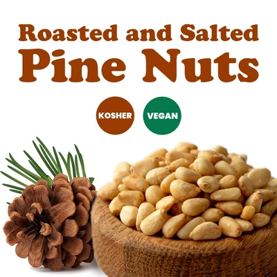 Dry Roasted Pine Nuts With Himalayan Salt - By Food To Live 2 Dry Roasted Pine Nuts With Himalayan Salt - By Food To Live - Image 2