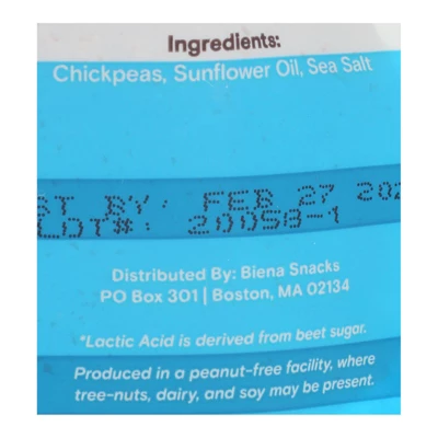 Biena Chickpea Snacks - Sea Salt - Case Of 8 - 5 Oz 2 Biena Chickpea Snacks - Sea Salt - Case Of 8 - 5 Oz - Image 2