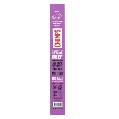 Chomps Snack Sticks Taco Beef Stick - 1.15oz 7 Chomps Snack Sticks Taco Beef Stick - 1.15oz - Image 7