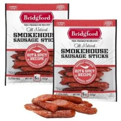 Bridgford Smokehouse Sausage Sticks Hot & Spicy 5 Oz - Gluten Free High Protein Smoked Sausage Sticks For Many Dietary Preferences -Lipton Sale Store GUEST 47e47fea 3d50 4a82 acf0 b2f309844786