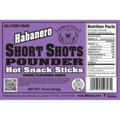 Buffalo Bills Habanero Short Shots (120 Beef And Chicken 3.5" Snack Sticks Per 30oz Bag)