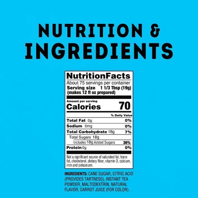 Lipton Reduced Sugar Lemon Iced Tea Mix - 50.2oz 3 Lipton Reduced Sugar Lemon Iced Tea Mix - 50.2oz - Image 3