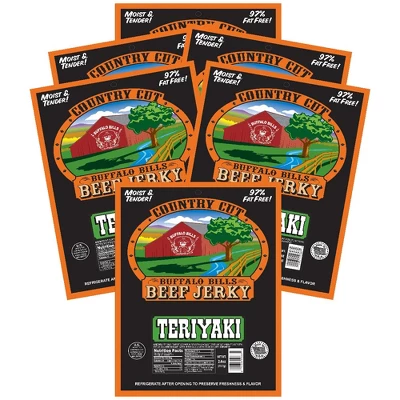 Buffalo Bills 2.6oz Teriyaki Country Cut Beef Jerky - Six 2.6oz Packs 5 Buffalo Bills 2.6oz Teriyaki Country Cut Beef Jerky - Six 2.6oz Packs - Image 5
