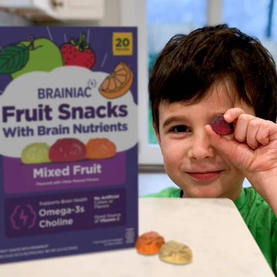 Brainiac Kids Fruit Snacks With Omega-3s Mixed Fruit - 12.4oz/20ct 6 Brainiac Kids Fruit Snacks With Omega-3s Mixed Fruit - 12.4oz/20ct - Image 6
