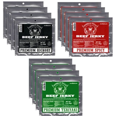 Buffalo Bills 1oz Premium Assorted Beef Jerky Packs 12-Count (beef Jerky Made From Top Round) 4 Buffalo Bills 1oz Premium Assorted Beef Jerky Packs 12-Count (beef Jerky Made From Top Round) - Image 4