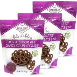 Hayden Valley Foods Milk Chocolate Covered Pretzels | 5 Oz Bags (Pack Of 3) | No Artificial Flavors, Preservatives Or Colors -Lipton Sale Store GUEST 5b23f2c3 59e8 4eb7 a7b3 0a77038ef16f