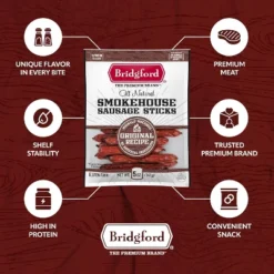 Bridgford Smokehouse Sausage Sticks Teriyaki 5 Oz - Gluten Free High Protein Smoked Sausage Sticks For A Variety Of Dietary Preferences -Lipton Sale Store GUEST 5ea276d4 c81f 4cd2 8f2e 0931b68744fd