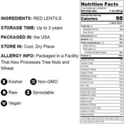 Red Lentils Whole - By Food To Live 12 Red Lentils Whole - By Food To Live -Lipton Sale Store GUEST 6836a588 1db2 40c6 afad 0bdf6b3ca9f1