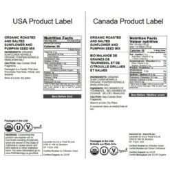 Organic Roasted And Salted Sunflower And Pumpkin Seed Mix - By Food To Live