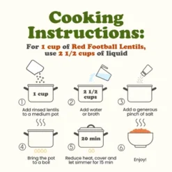 Organic Red Lentils (Football) - By Food To Live -Lipton Sale Store GUEST 7a5444d0 732c 4925 896e ae822ae6a4ef