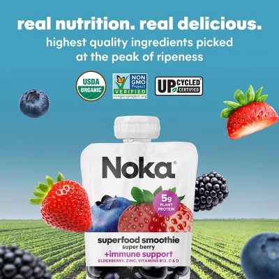 NOKA Superfood Smoothie Fruit Super Berry Single Pouch - 4.22oz 6 NOKA Superfood Smoothie Fruit Super Berry Single Pouch - 4.22oz - Image 6