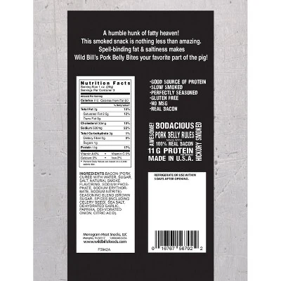 Wild Bill's Pork Belly Bites 3oz Pack 3-ct 1 Wild Bill's Pork Belly Bites 3oz Pack 3-ct