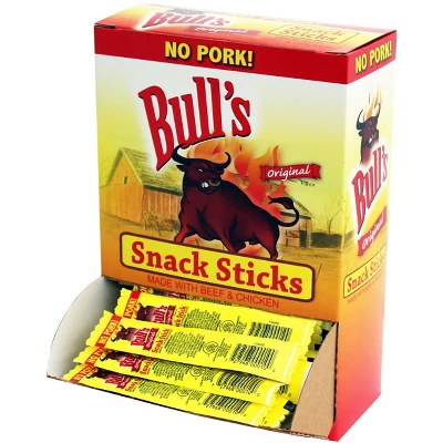Bull's 0.25oz Original Sticks (No Pork) 100-ct Boxes - 2 Boxes 1 Bull's 0.25oz Original Sticks (No Pork) 100-ct Boxes - 2 Boxes
