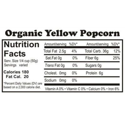 Grain Place Foods 25 Lb Organic Yellow Popcorn Kernels Non-GMO 2 Grain Place Foods 25 Lb Organic Yellow Popcorn Kernels Non-GMO - Image 2