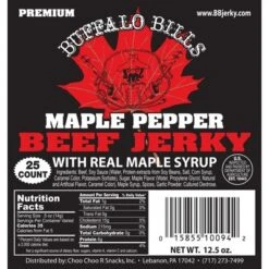 Buffalo Bills 12.5oz Premium Maple Pepper Beef Jerky Strips (25 Beef Jerky Strips Per Bag)