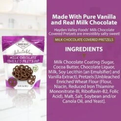Hayden Valley Foods Milk Chocolate Covered Pretzels | 5 Oz Bags (Pack Of 3) | No Artificial Flavors, Preservatives Or Colors