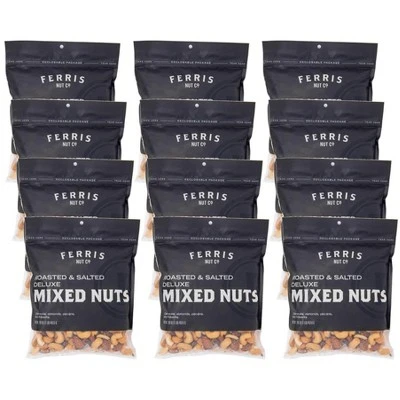 Ferris Nut Co. Roasted And Salted Deluxe Mixed Nuts - Case Of 12/16 Oz 2 Ferris Nut Co. Roasted And Salted Deluxe Mixed Nuts - Case Of 12/16 Oz - Image 2