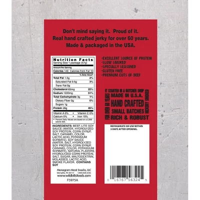 Wild Bill's Original Hickory Smoked Beef Jerky From The Jar 2 Ounce Pack (3 Count) 1 Wild Bill's Original Hickory Smoked Beef Jerky From The Jar 2 Ounce Pack (3 Count)