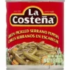 La Costena Green Pickled Serrano Peppers - 12 Pack, 26 Oz
