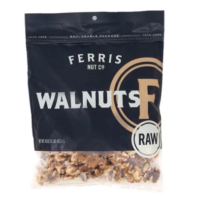 Ferris Nut Co. Raw Walnuts - Case Of 12/16 Oz 1 Ferris Nut Co. Raw Walnuts - Case Of 12/16 Oz