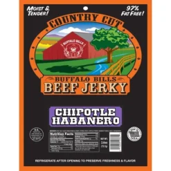 Buffalo Bills 2.6oz Chipotle Habanero Country Cut Beef Jerky - Six 2.6oz Packs