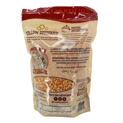 Yellow Butterfly Un-Popped Popcorn | Pack Of 2 | 3 Lb | Non-GMO | Free Day Popcorn 2 Yellow Butterfly Un-Popped Popcorn | Pack Of 2 | 3 Lb | Non-GMO | Free Day Popcorn - Image 2
