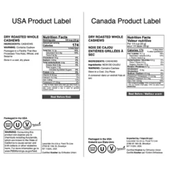 Dry Roasted Whole Cashews - By Food To Live