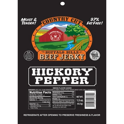 Buffalo Bills 1.5oz Hickory Pepper Country Cut Beef Jerky - Ten 1.5oz Packs 1 Buffalo Bills 1.5oz Hickory Pepper Country Cut Beef Jerky - Ten 1.5oz Packs