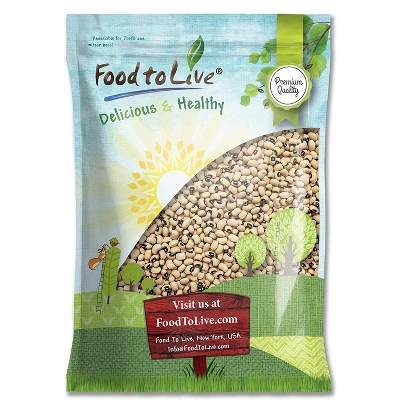 Black-Eyed Peas — Non-GMO Verified, Raw Dried Whole Cow Peas, Sproutable, Bulk. Easy To Cook. Great For Soups, Stews, Salads And Vegan Burgers 1 Black-Eyed Peas — Non-GMO Verified, Raw Dried Whole Cow Peas, Sproutable, Bulk. Easy To Cook. Great For Soups, Stews, Salads And Vegan Burgers
