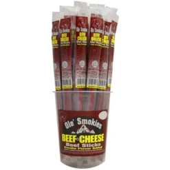 Buffalo Bills 15-ct Beef & Cheese Ole Smokies (Beef Sticks) - Two 15-ct Tubs