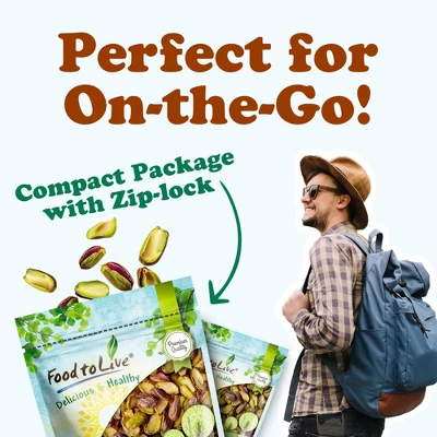 Dry Roasted Pistachio Halves With Himalayan Salt - By Food To Live 4 Dry Roasted Pistachio Halves With Himalayan Salt - By Food To Live - Image 4