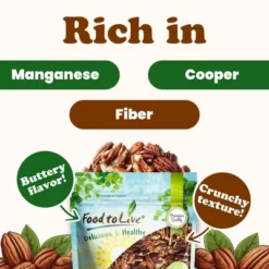 Pecan Pieces, Roasted And Salted - By Food To Live -Lipton Sale Store GUEST a9790250 d042 454f b1aa d4a24235f6fa