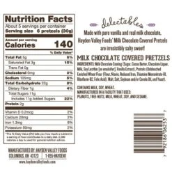 Hayden Valley Foods Milk Chocolate Covered Pretzels | 5 Oz Bags (Pack Of 3) | No Artificial Flavors, Preservatives Or Colors -Lipton Sale Store GUEST ab19f2d5 3044 4dc4 b005 1ff70dad0e4f
