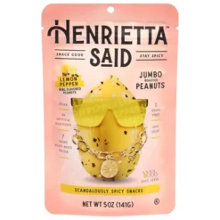 Henrietta Said Jumbo Roasted Peanuts Lemon Pepper - Case Of 12/5 Oz