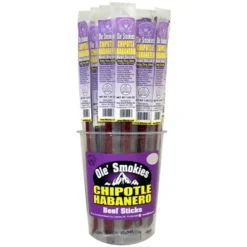 Buffalo Bills 15-ct Chipotle Habanero Ole Smokies (Beef Sticks) - Two 15-ct Tubs