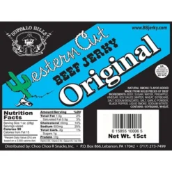 Buffalo Bills 18oz Original Western Cut Big Slab Beef Jerky (15 Beef Jerky Slices Per Bag)