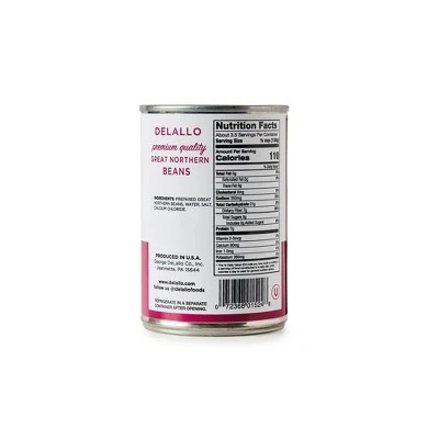 DeLallo Great Northern Beans, 15.5 Oz Can, (6 Pack) 1 DeLallo Great Northern Beans, 15.5 Oz Can, (6 Pack)