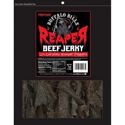 Buffalo Bills 7oz Premium Reaper Beef Jerky Packs (three 7oz Beef Jerky Packs) 1 Buffalo Bills 7oz Premium Reaper Beef Jerky Packs (three 7oz Beef Jerky Packs)