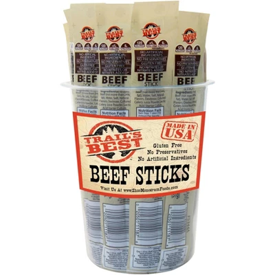 Trail's Best 1.1oz Beef Sticks 16-ct Tubs - 2 Tubs 1 Trail's Best 1.1oz Beef Sticks 16-ct Tubs - 2 Tubs