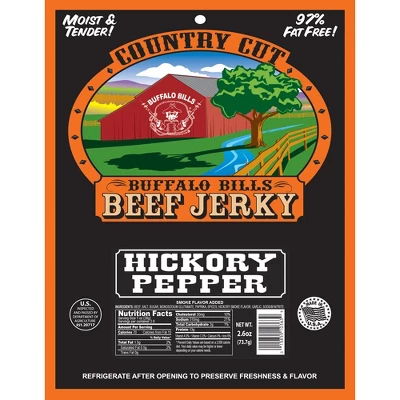Buffalo Bills 2.6oz Hickory Pepper Country Cut Beef Jerky - Six 2.6oz Packs 1 Buffalo Bills 2.6oz Hickory Pepper Country Cut Beef Jerky - Six 2.6oz Packs